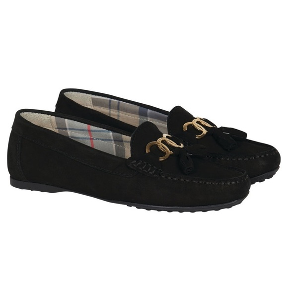 Barbour Megan Loafer Black Suede size UK 5 US size 7 - Picture 1 of 7